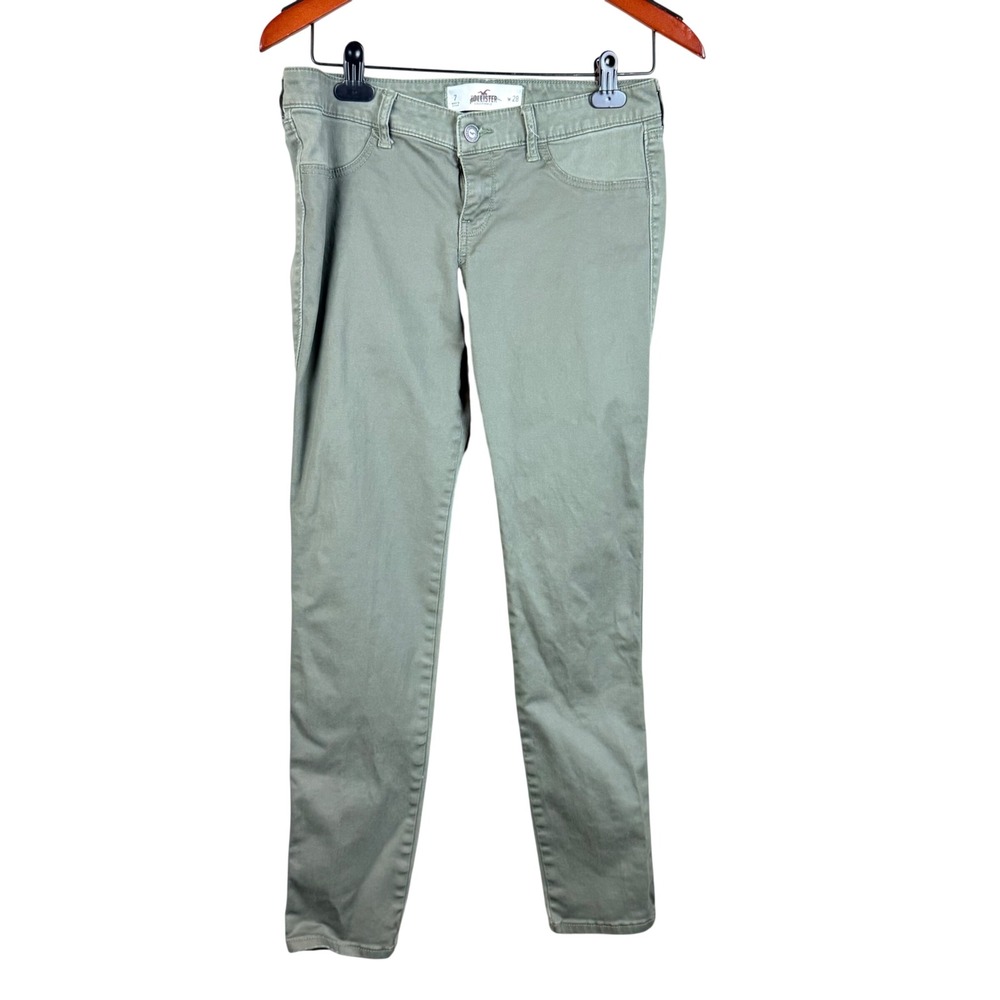 Hollister Kids Skinny Pants Girls Size‎ 7 Green Waist 28